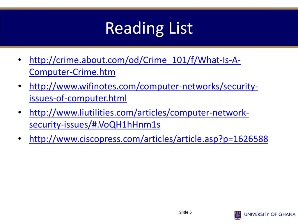 reading list