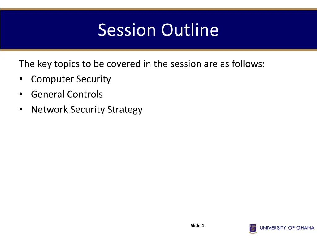 session outline