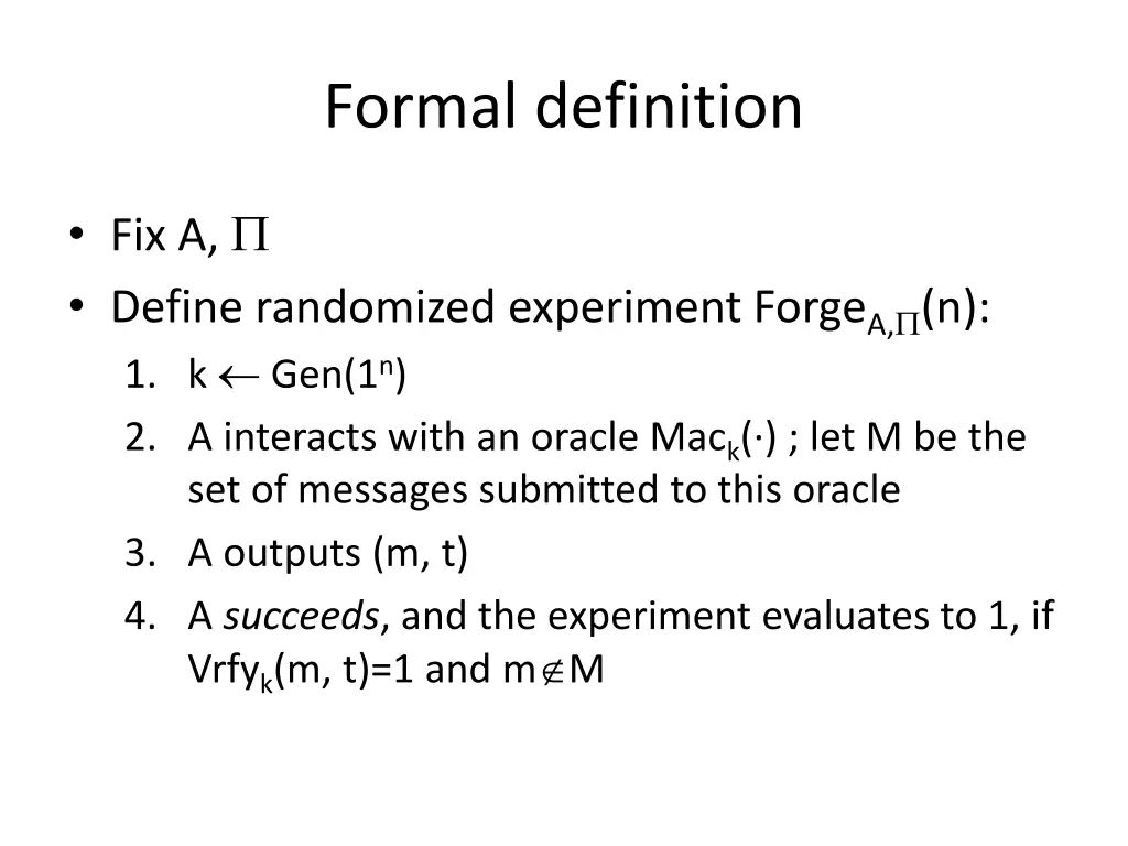 formal definition