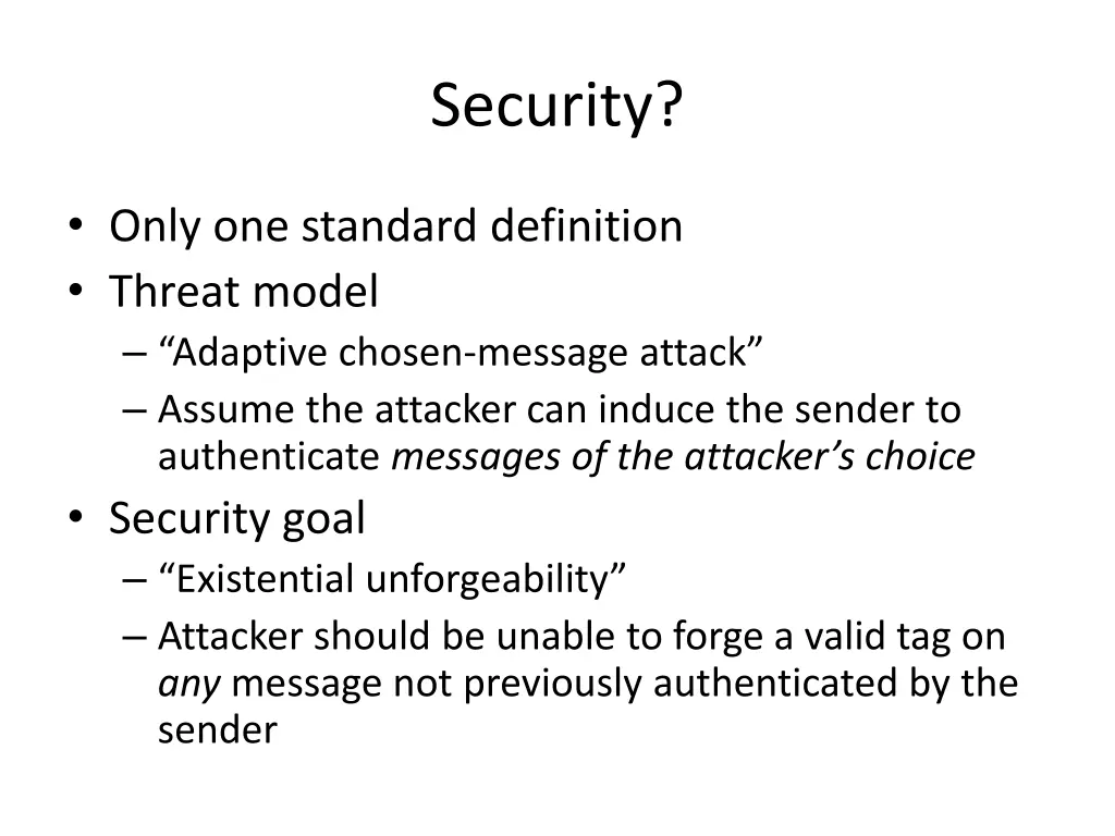 security