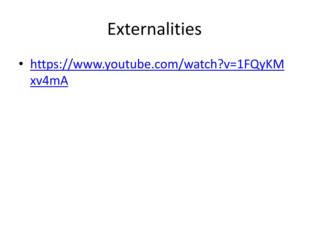 externalities