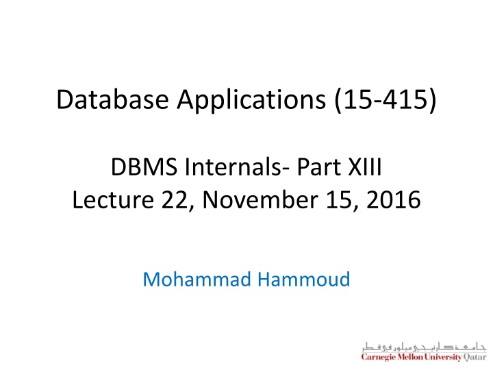database applications 15 415
