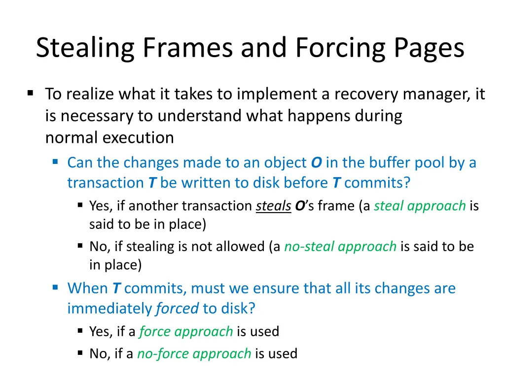 stealing frames and forcing pages
