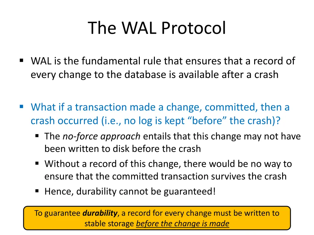 the wal protocol
