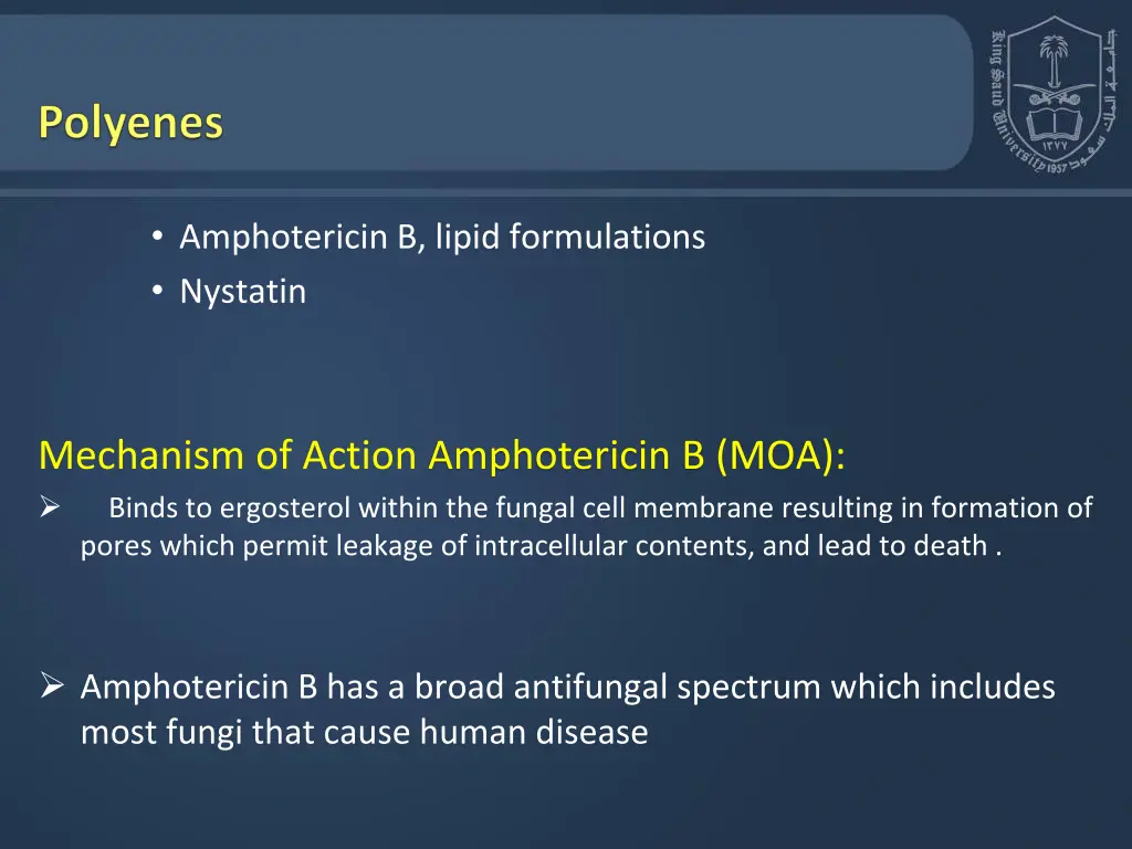 amphotericin b lipid formulations nystatin
