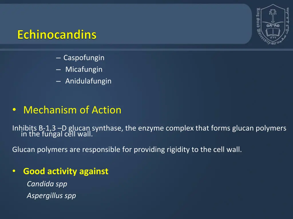 caspofungin micafungin anidulafungin