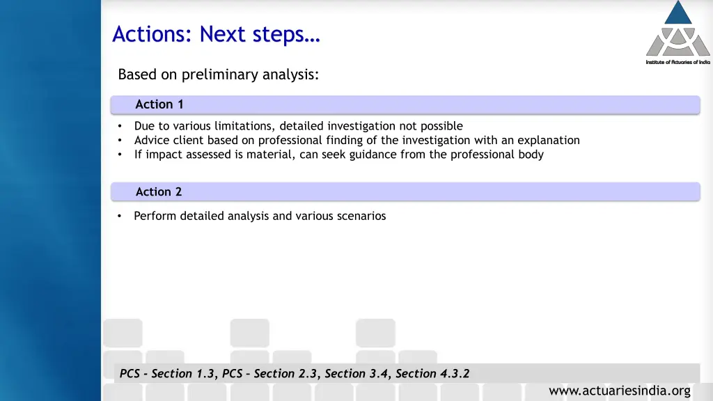 actions next steps