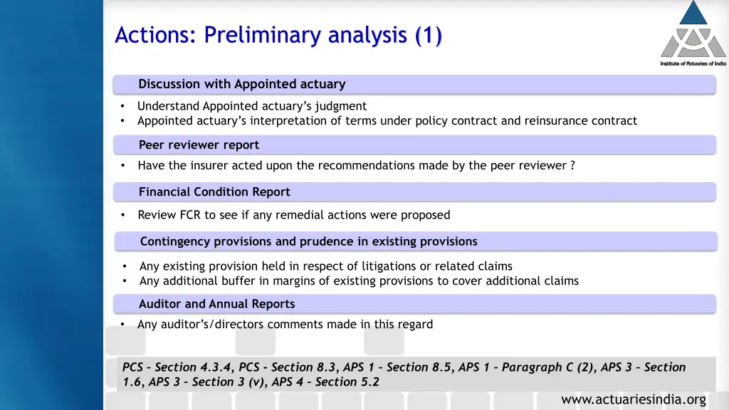 actions preliminary analysis 1