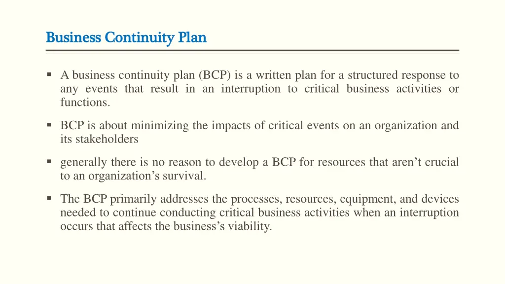 business continuity business continuity plan