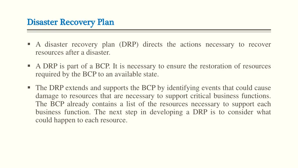 disaster recovery plan disaster recovery plan