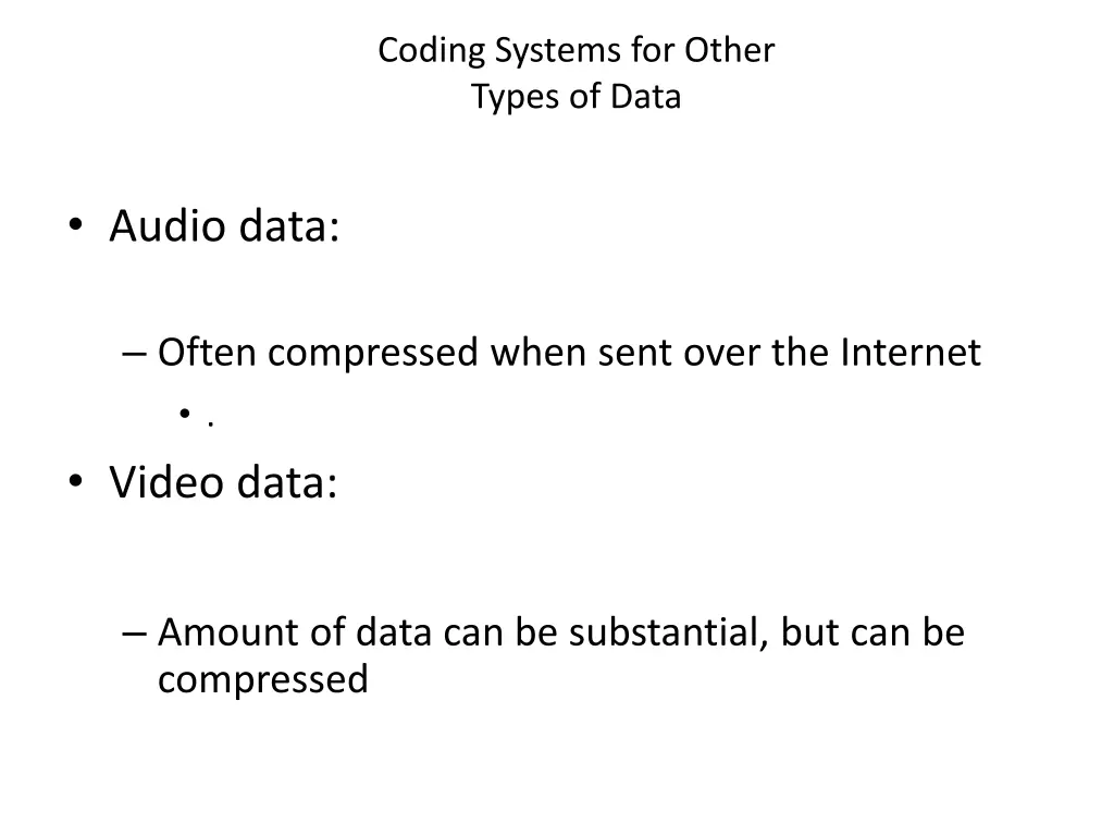 coding systems for other types of data 1