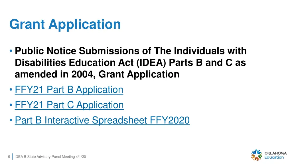 grant application