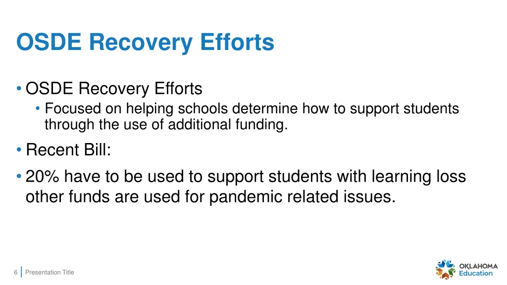 osde recovery efforts