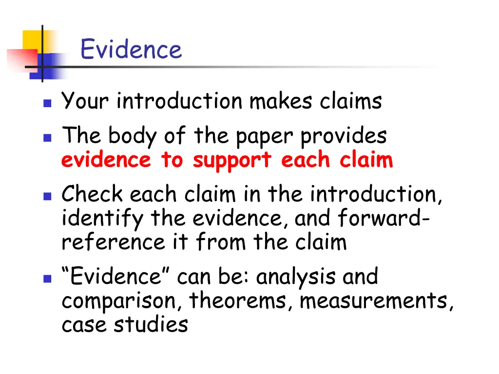 evidence