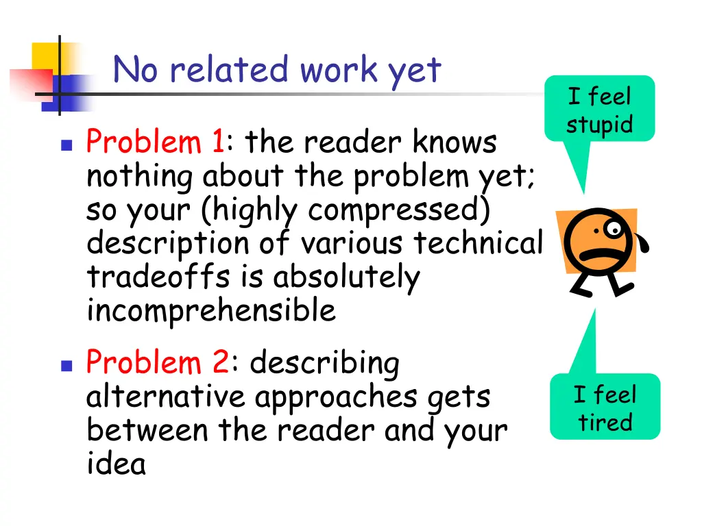 no related work yet 1