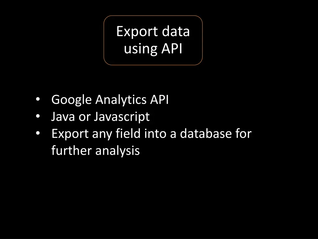 export data using api