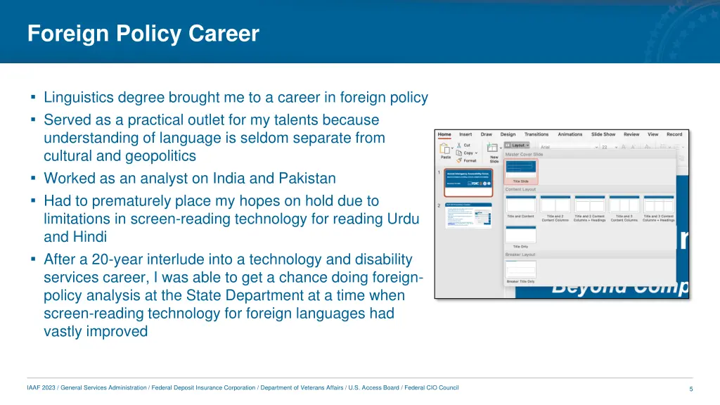 foreign policy career