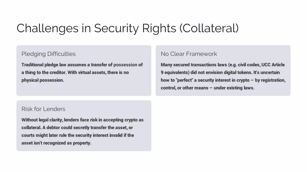 challenges in security rights collateral