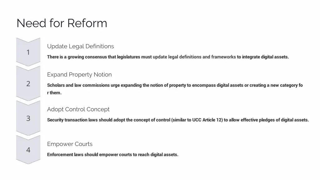 need for reform