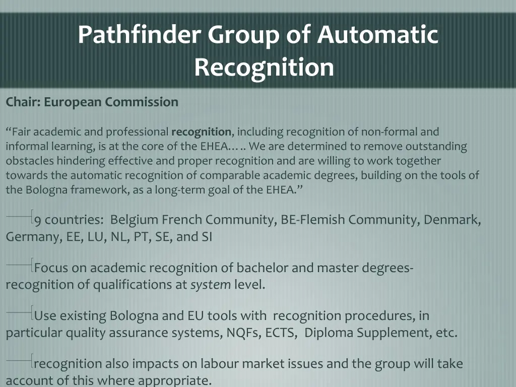 pathfinder group of automatic recognition
