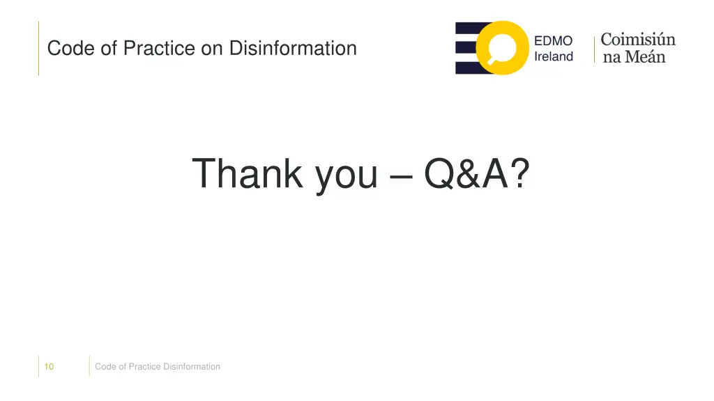 code of practice on disinformation