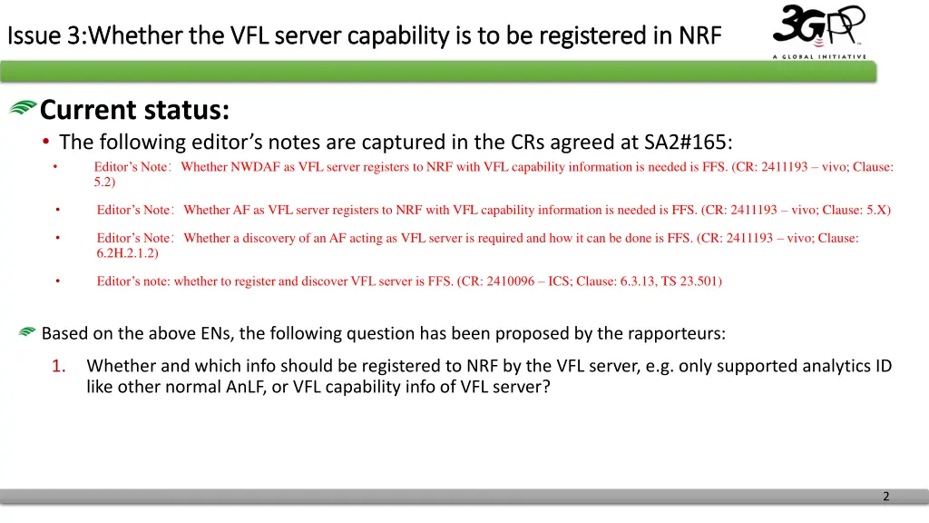 issue 3 whether the vfl server capability