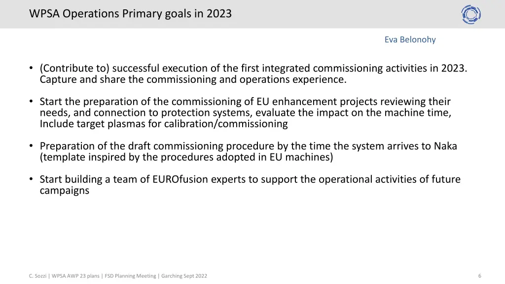 wpsa operations primary goals in 2023