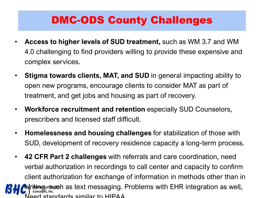 dmc ods county challenges