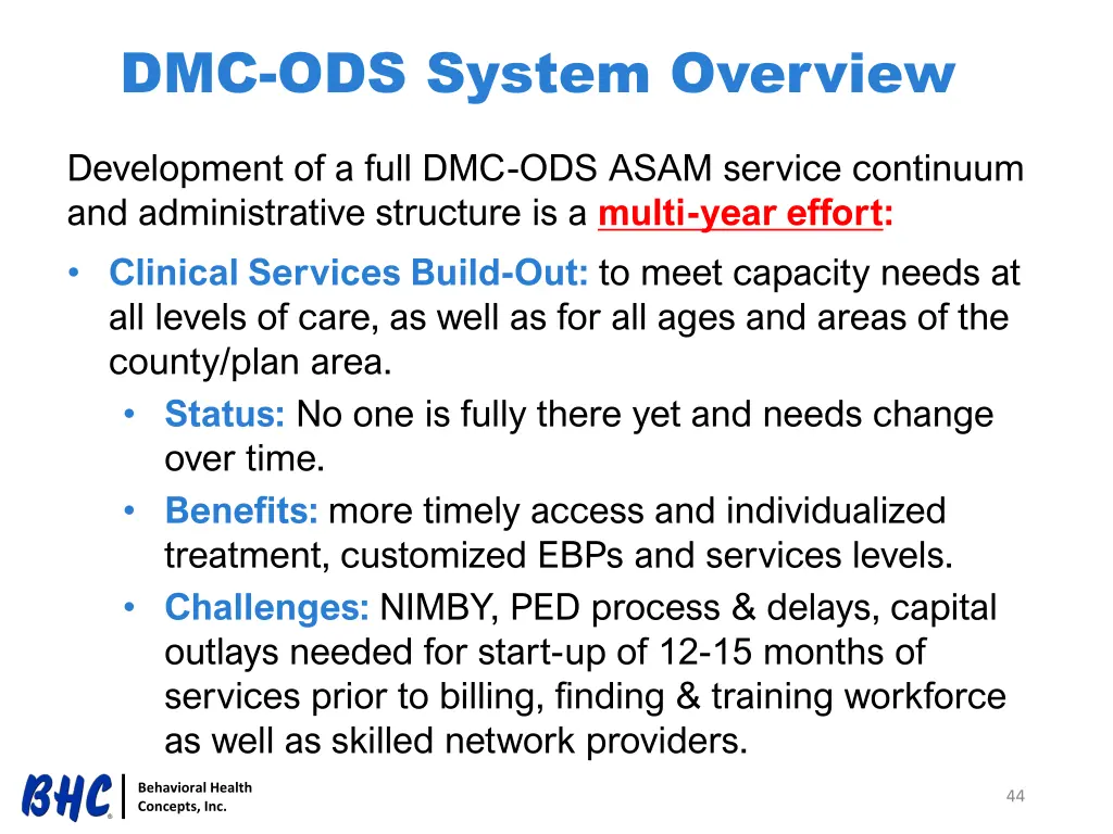 dmc ods system overview