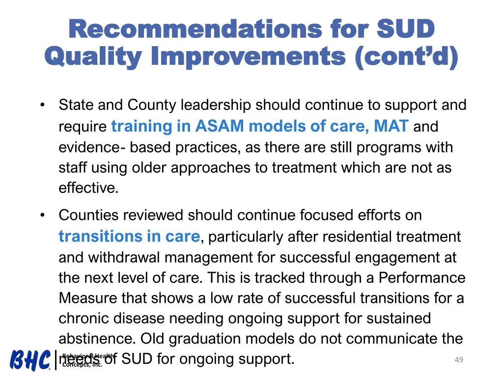 recommendations for sud recommendations 2