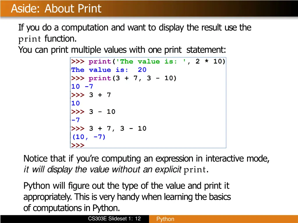 aside about print