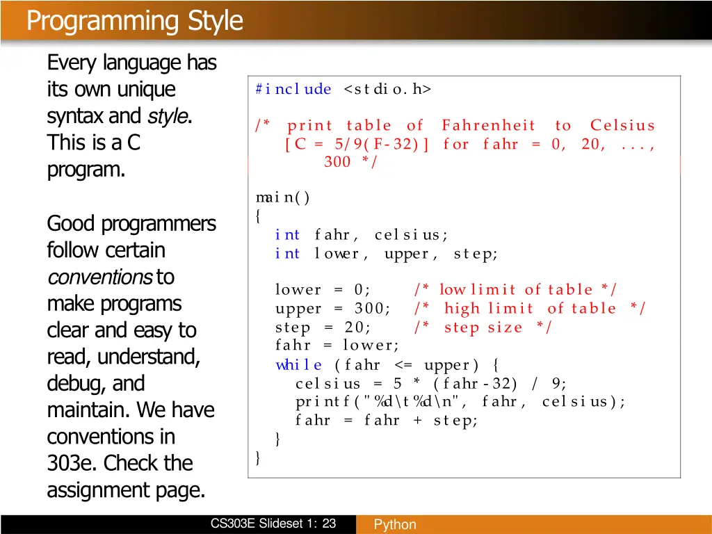 programming style