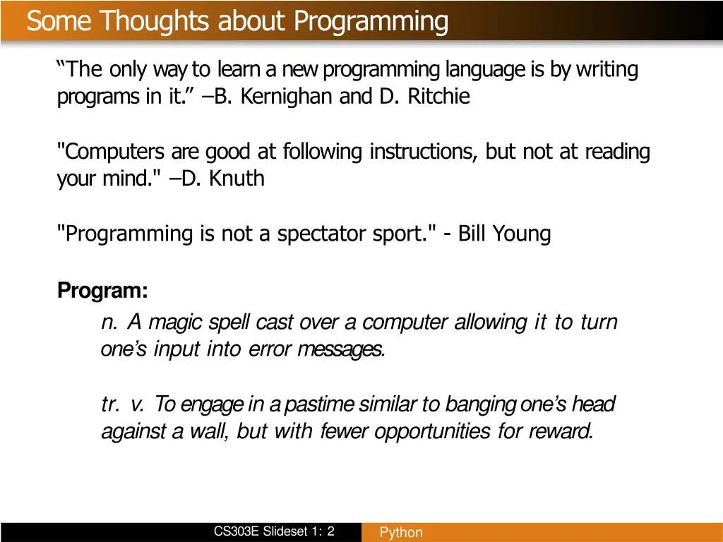 some thoughts about programming