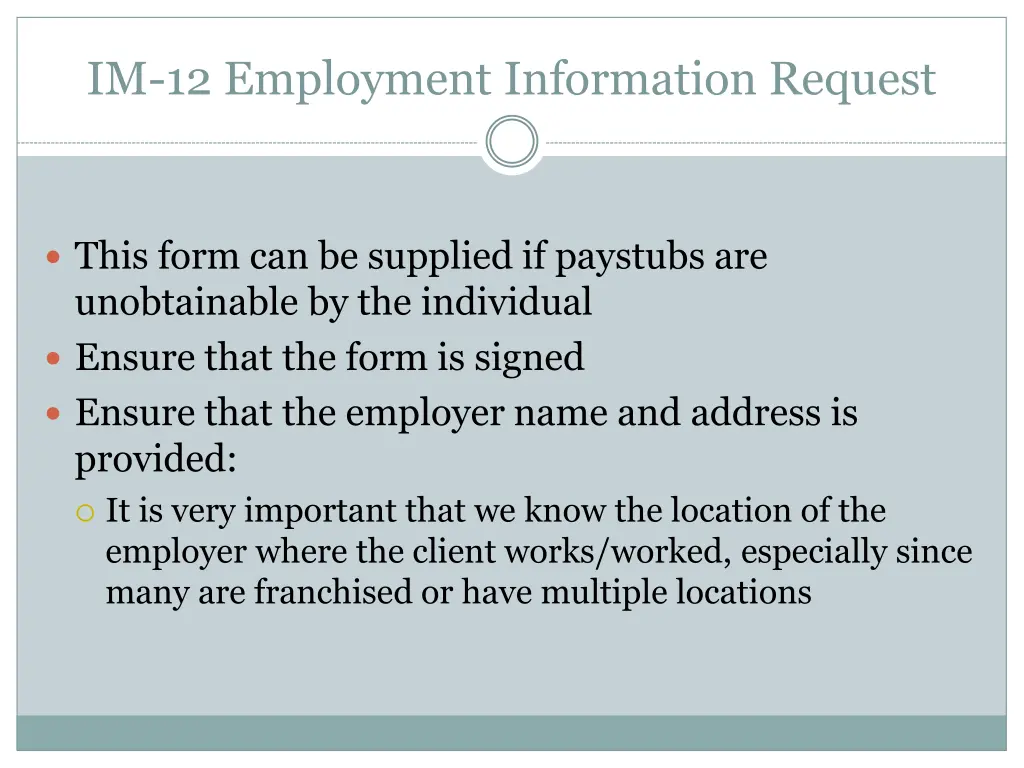 im 12 employment information request 1