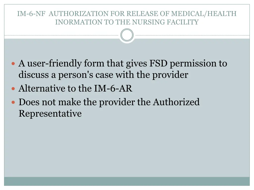 im 6 nf authorization for release of medical 1