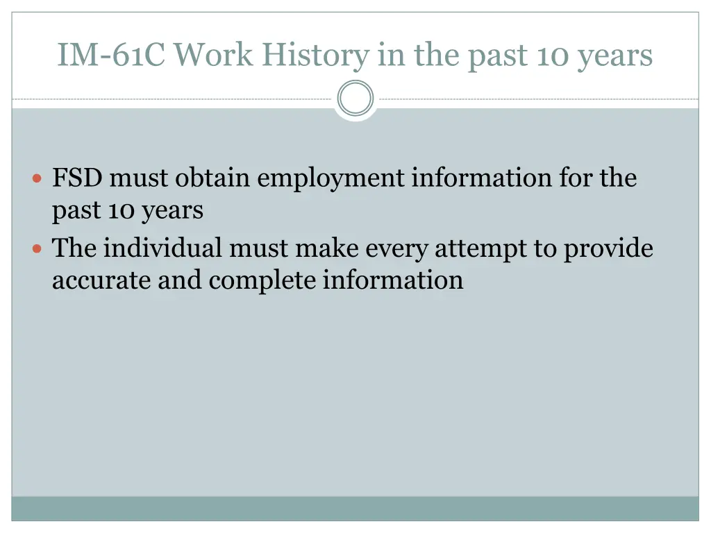 im 61c work history in the past 10 years 1