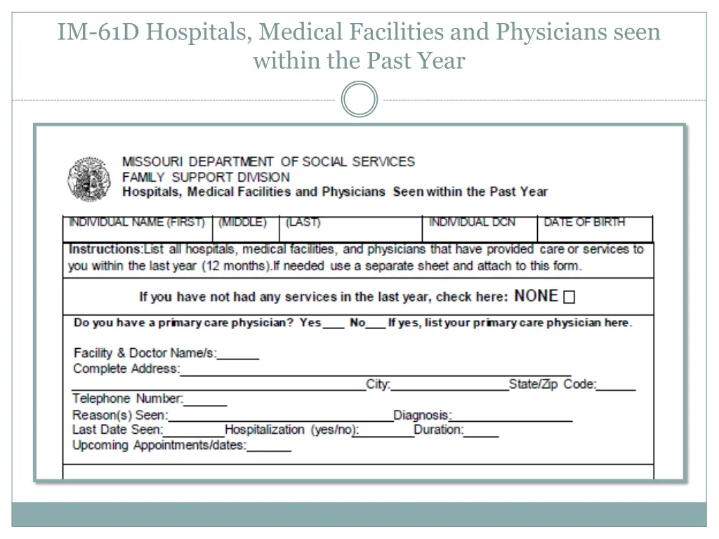 im 61d hospitals medical facilities
