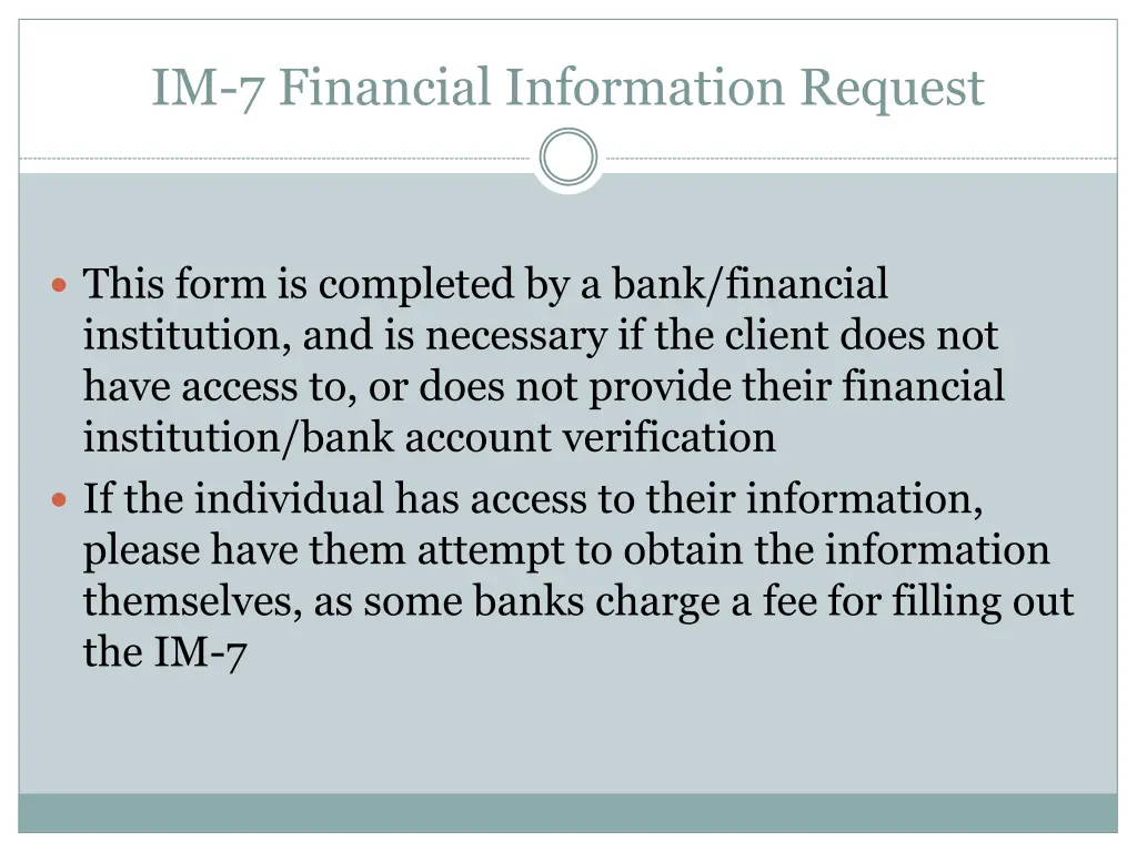 im 7 financial information request 1