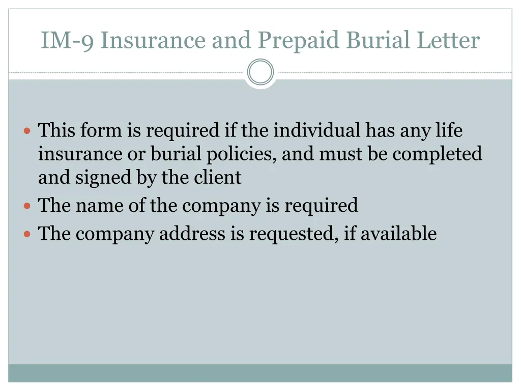 im 9 insurance and prepaid burial letter 1