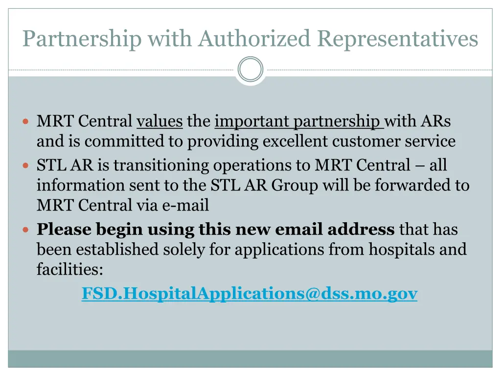 partnership with authorized representatives