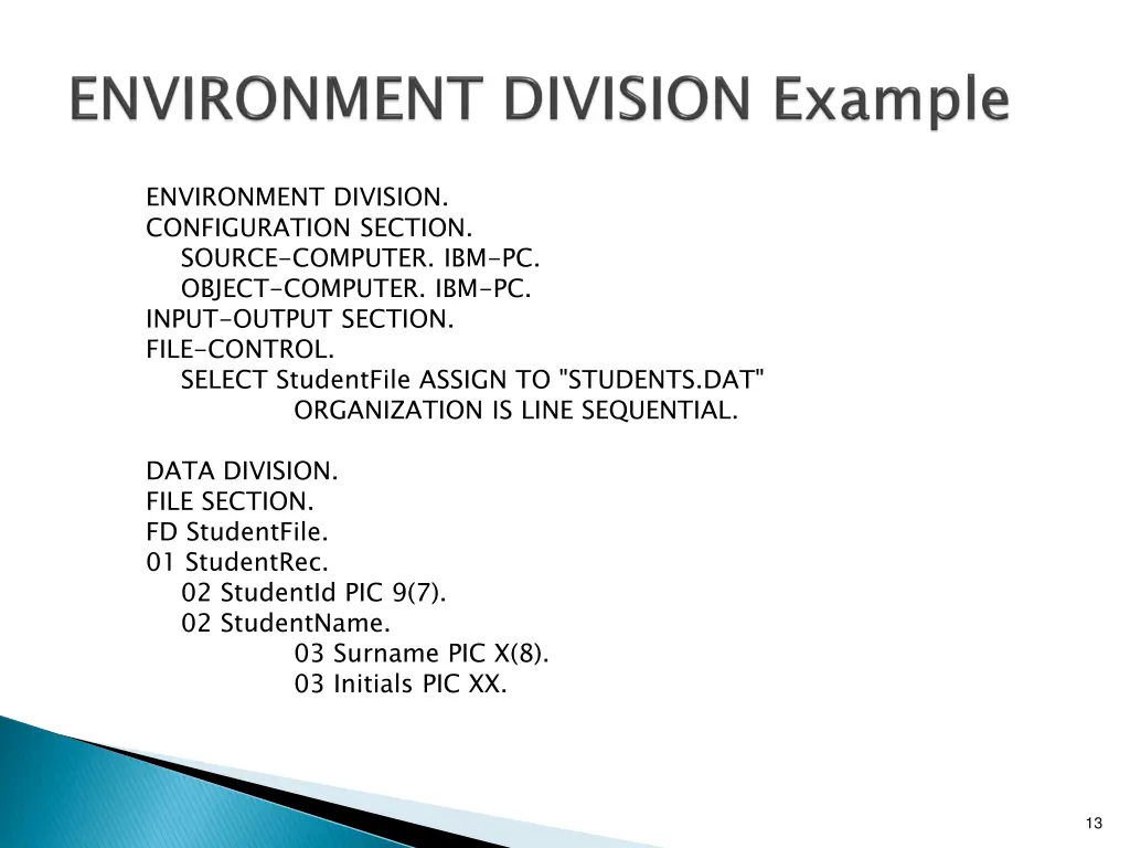 environment division configuration section source
