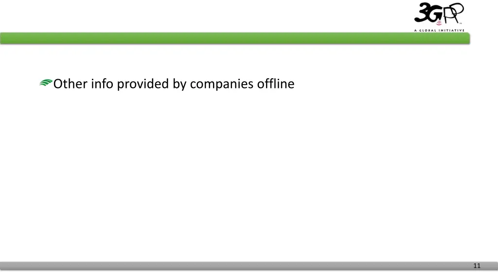 other info provided by companies offline