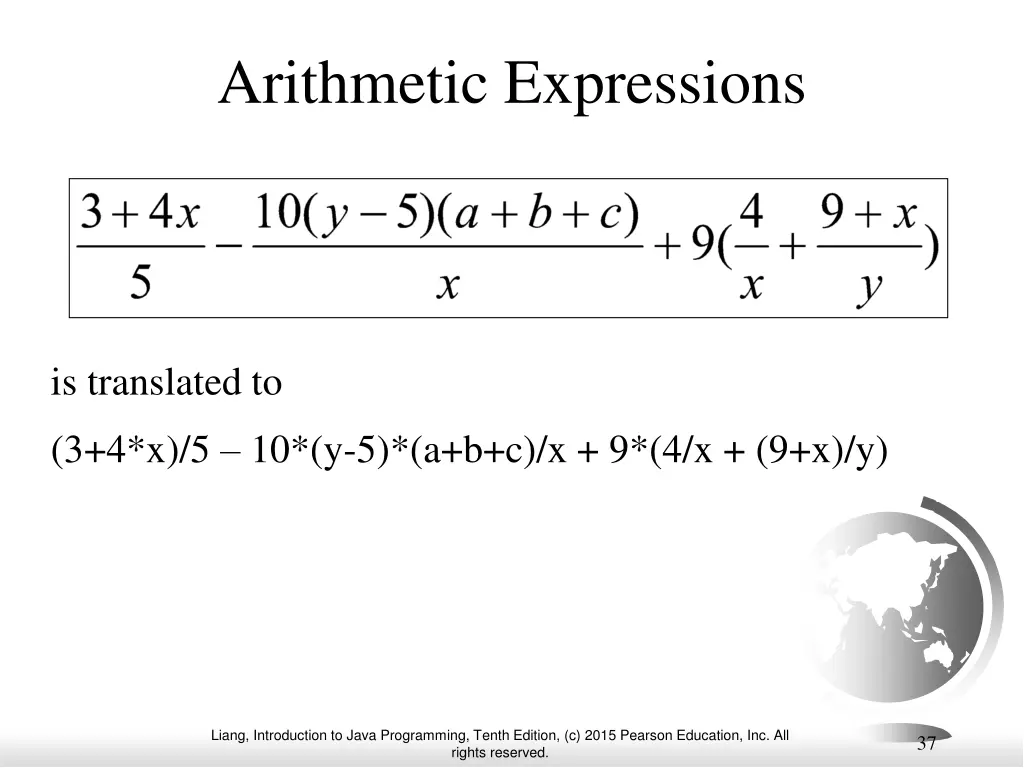 arithmetic expressions