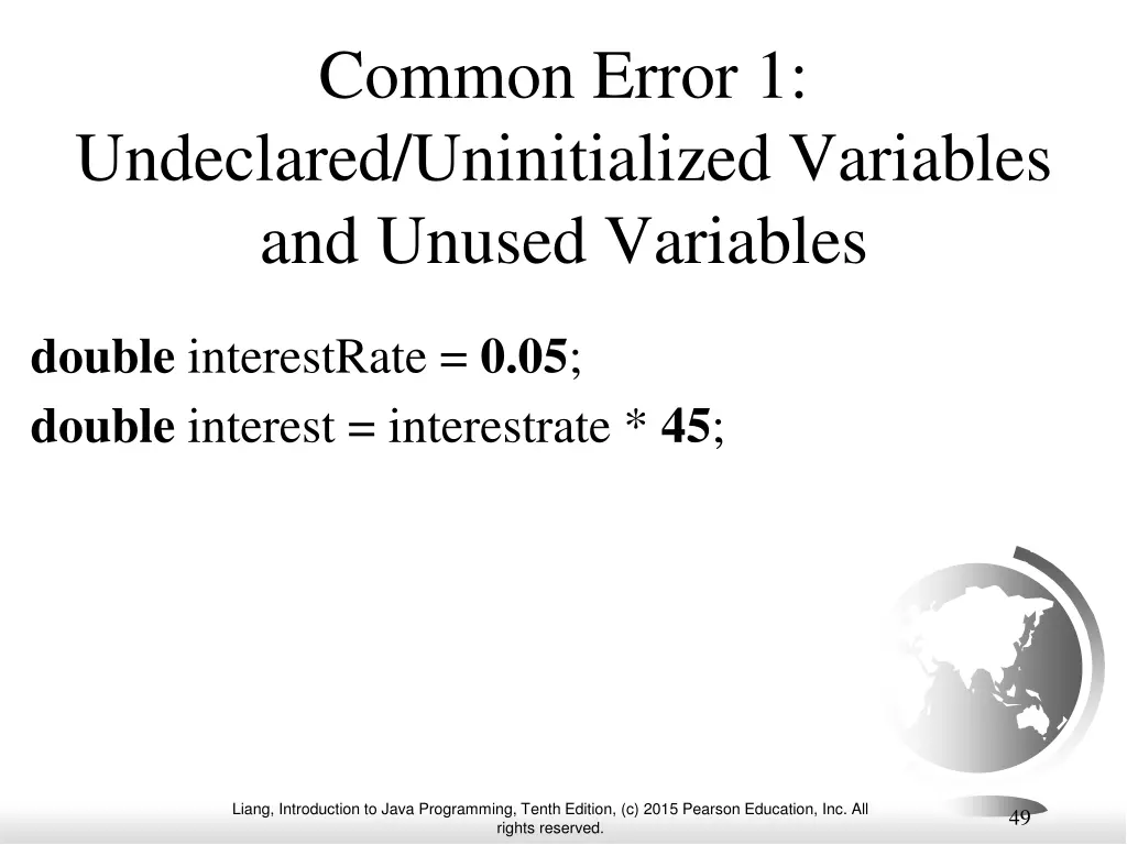 common error 1 undeclared uninitialized variables