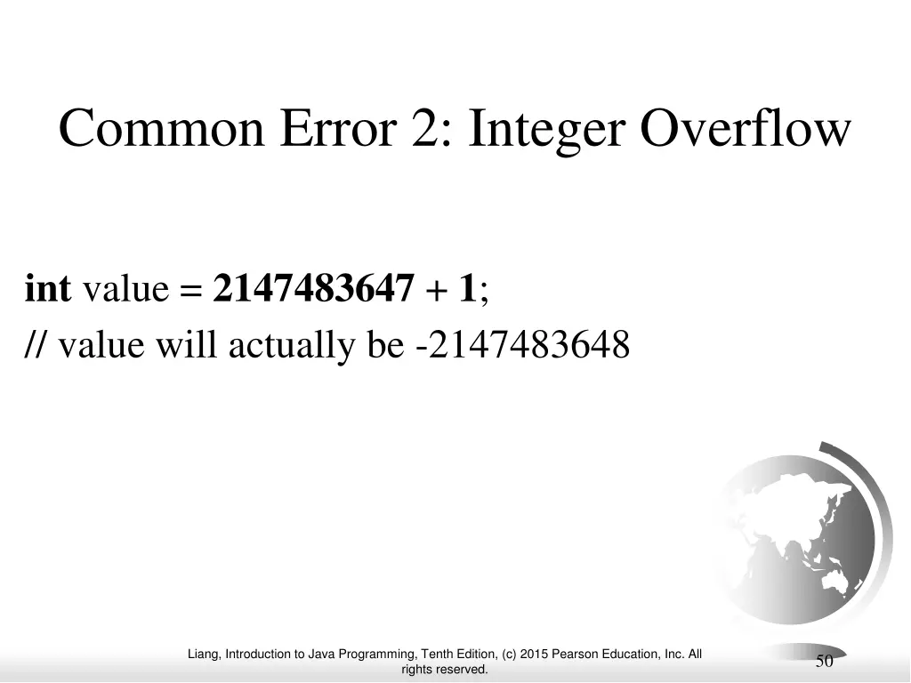 common error 2 integer overflow