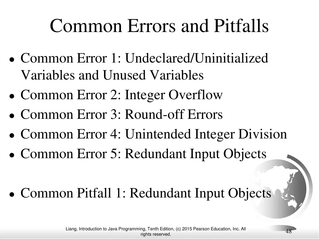 common errors and pitfalls