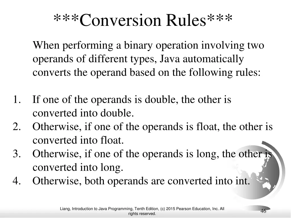 conversion rules
