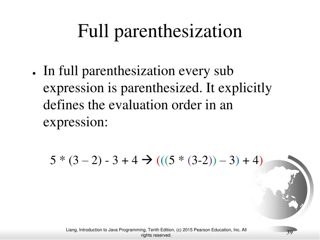full parenthesization