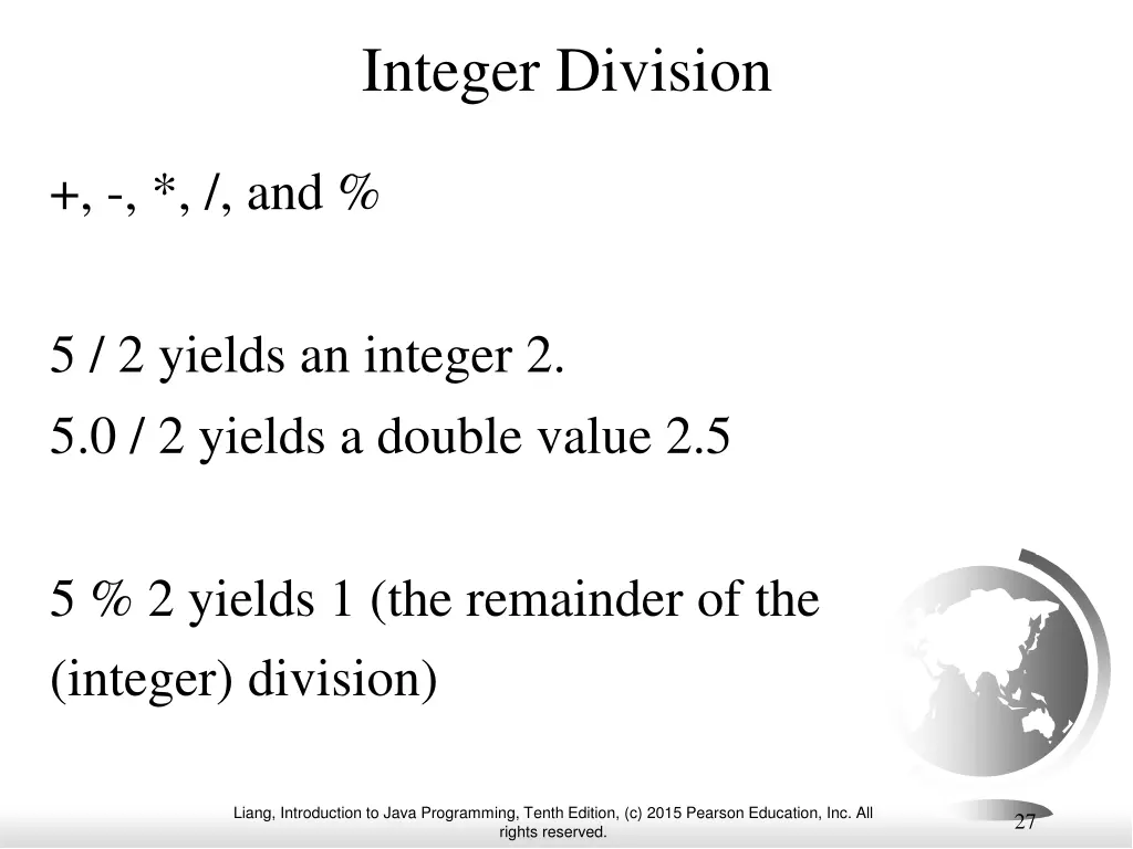 integer division