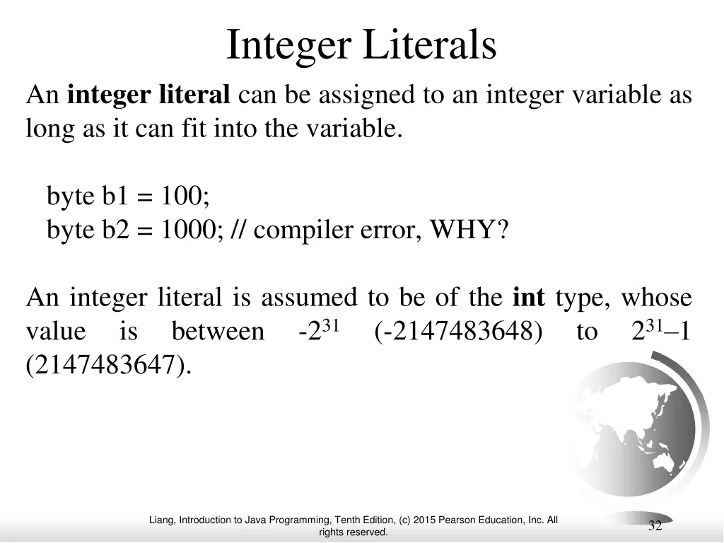 integer literals